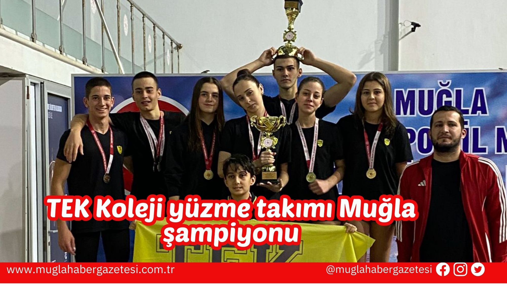 TEK Koleji yüzme takımı Muğla şampiyonu