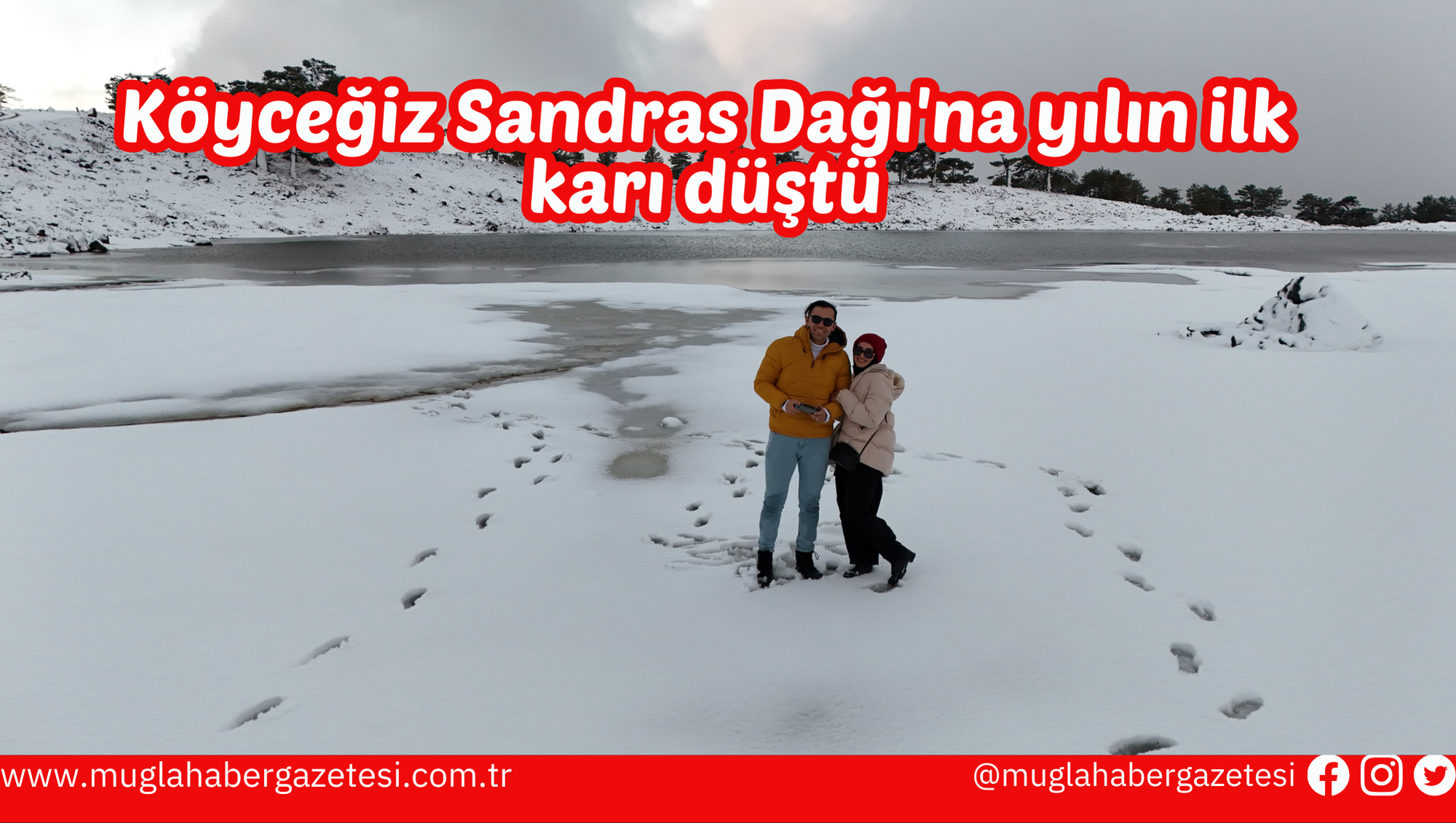 Köyceğiz Sandras Dağı'na yılın ilk karı düştü