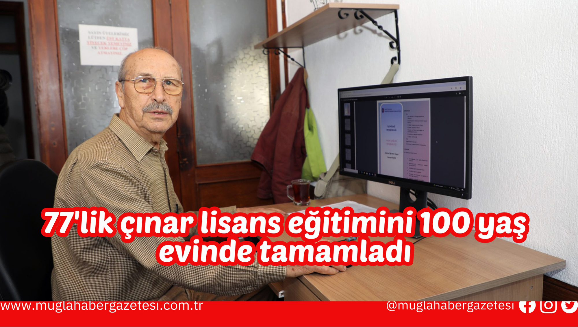 77'lik çınar lisans eğitimini 100 yaş evinde tamamladı