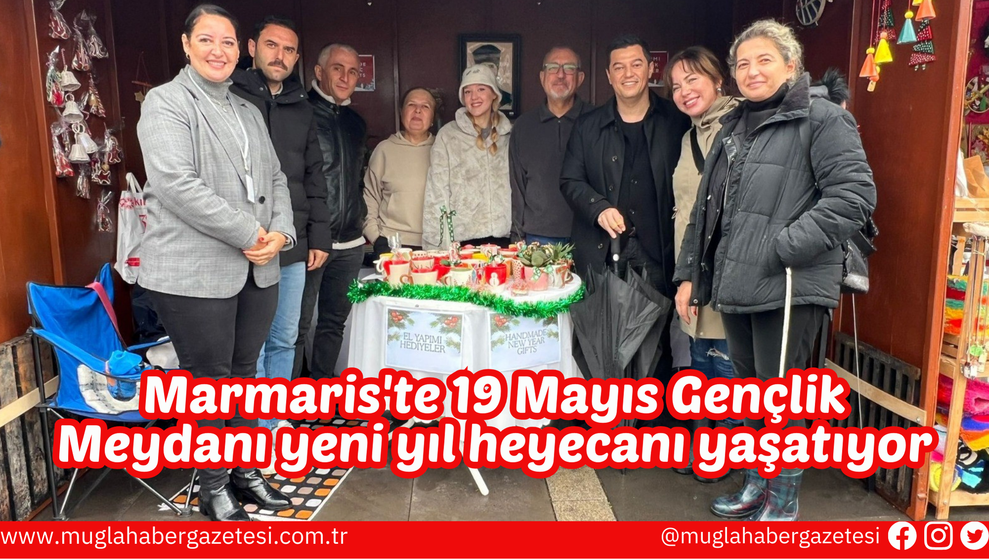 Marmaris'te 19 Mayıs Gençlik Meydanı yeni yıl heyecanı yaşatıyor