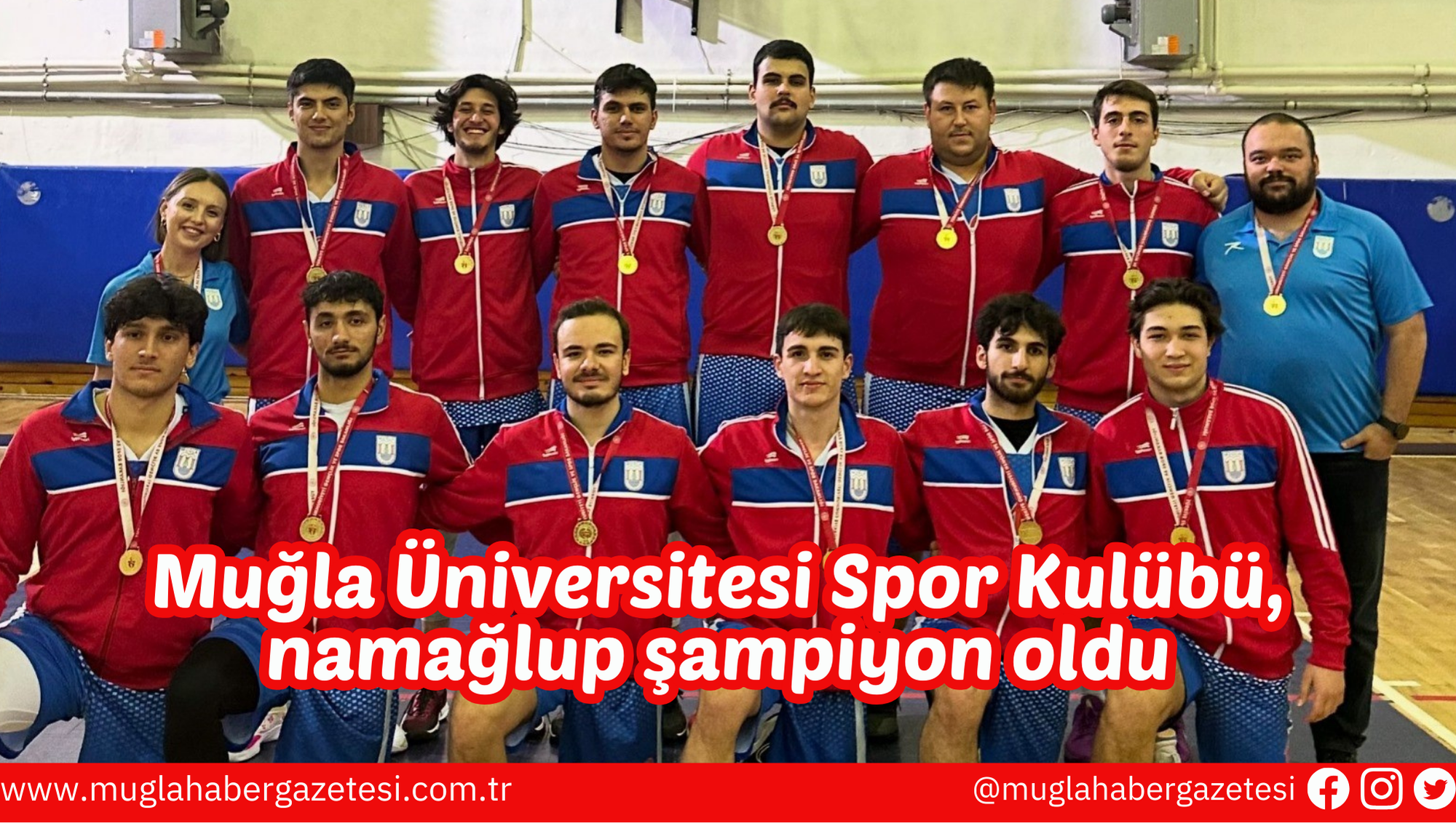 Muğla Üniversitesi Spor Kulübü, namağlup şampiyon oldu