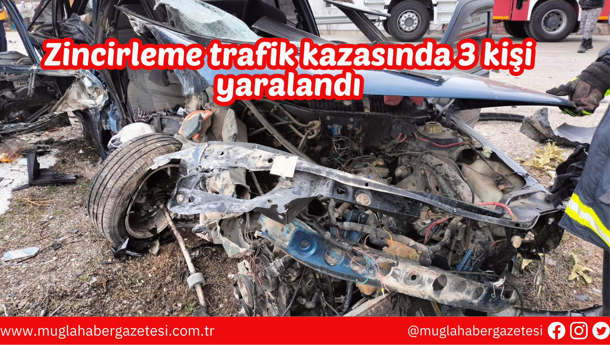 Zincirleme trafik kazasında 3 kişi yaralandı