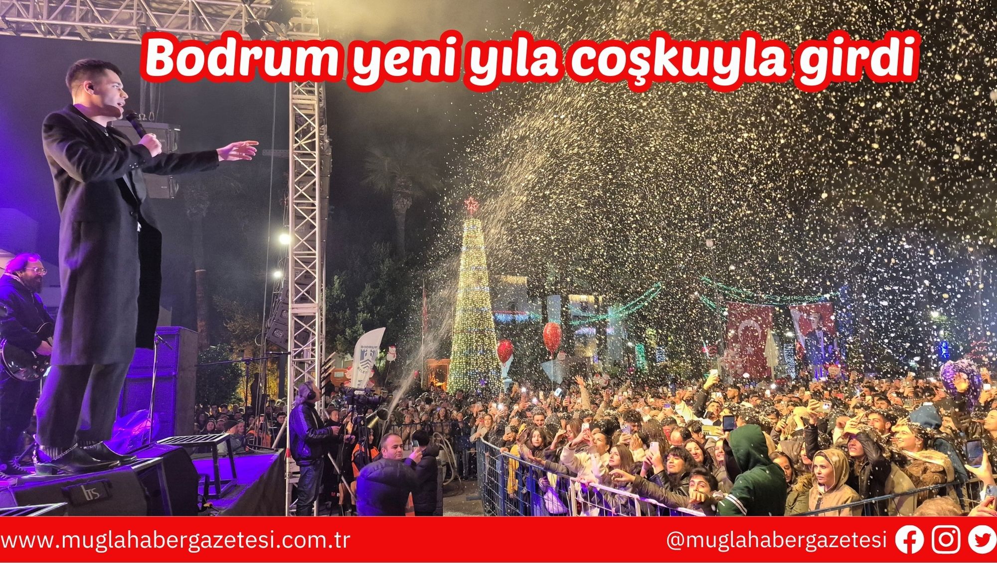 Bodrum yeni yıla coşkuyla girdi