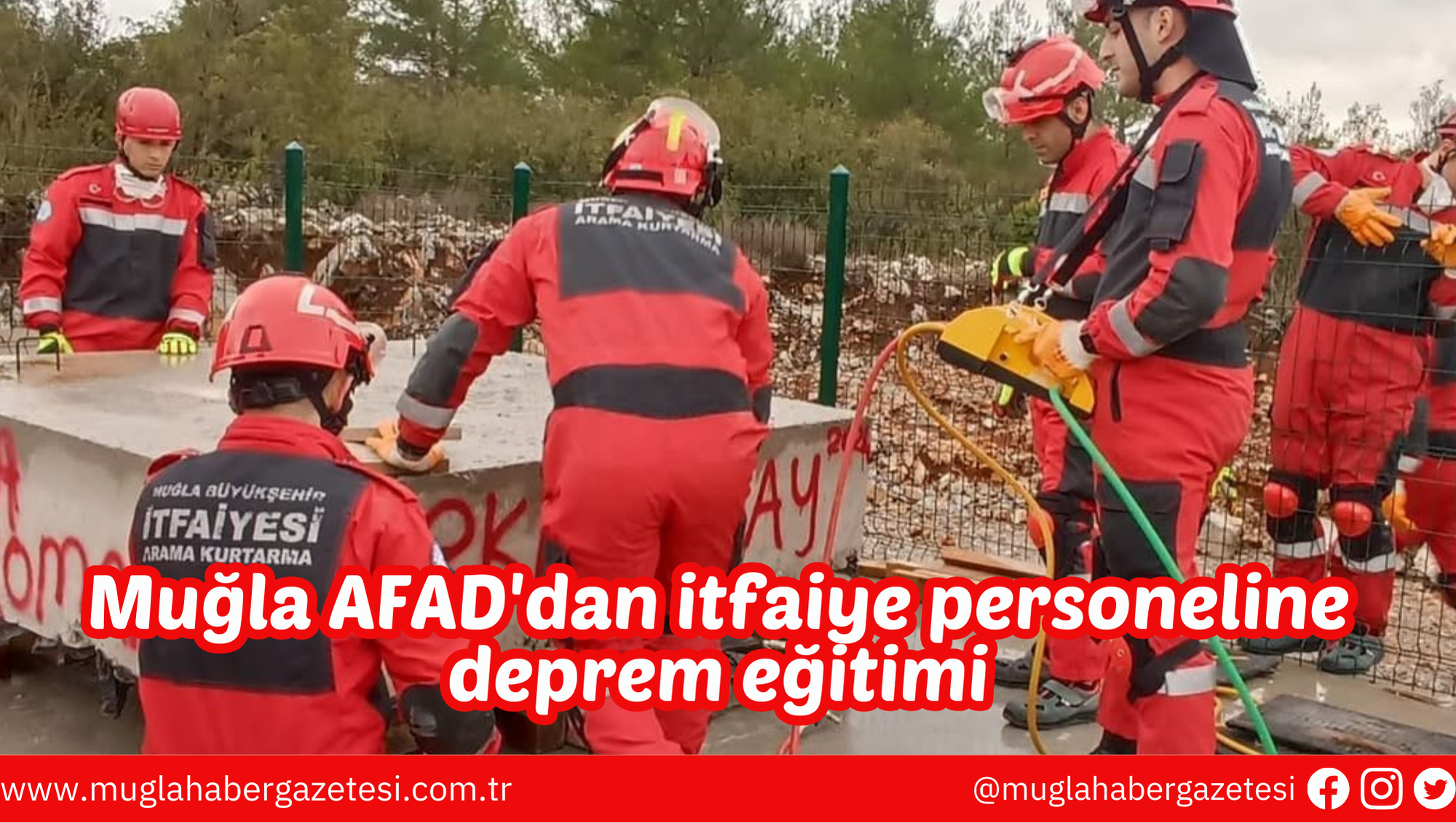 Muğla AFAD'dan itfaiye personeline deprem eğitimi