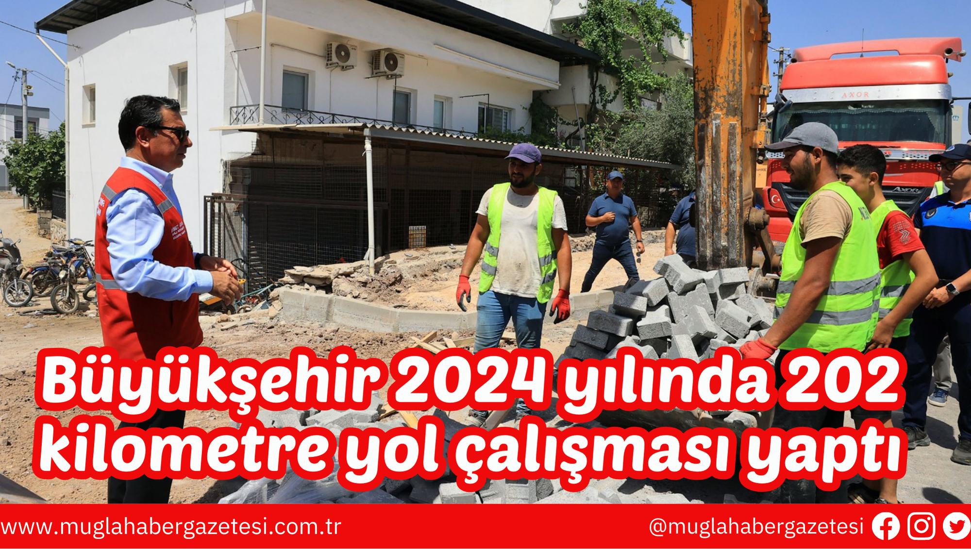 Büyükşehir 2024 yılında 202 kilometre yol çalışması yaptı