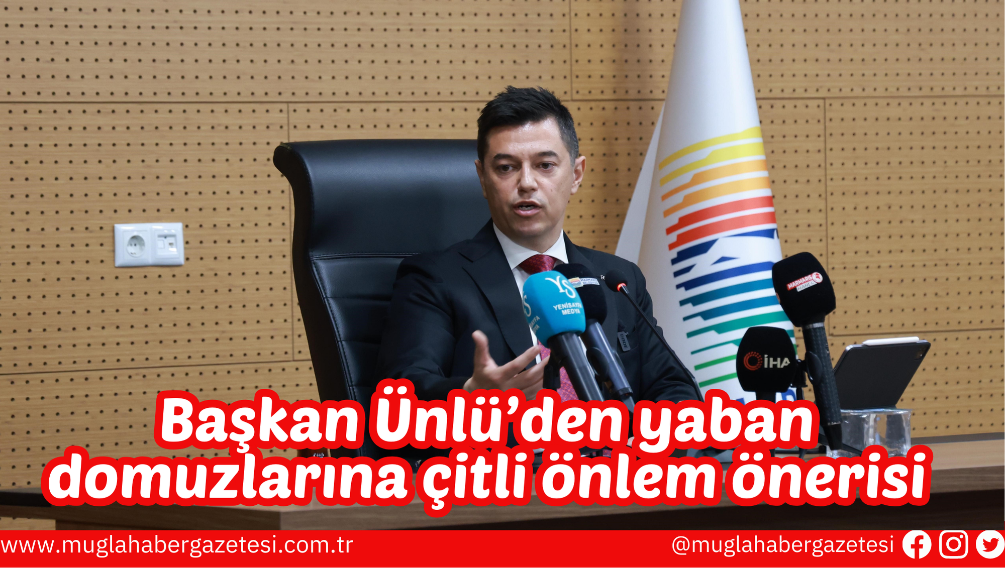 Başkan Ünlü’den yaban domuzlarına çitli önlem önerisi