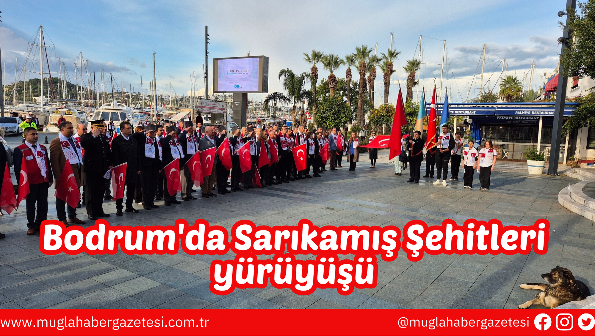 Bodrum'da Sarıkamış Şehitleri yürüyüşü