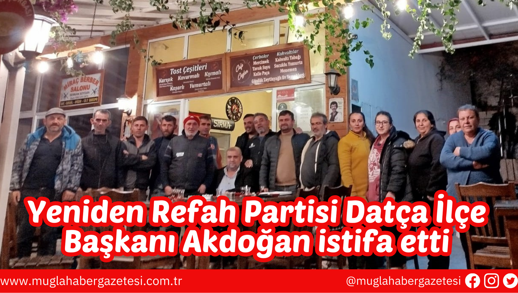 Yeniden Refah Partisi Datça İlçe Başkanı Akdoğan istifa etti