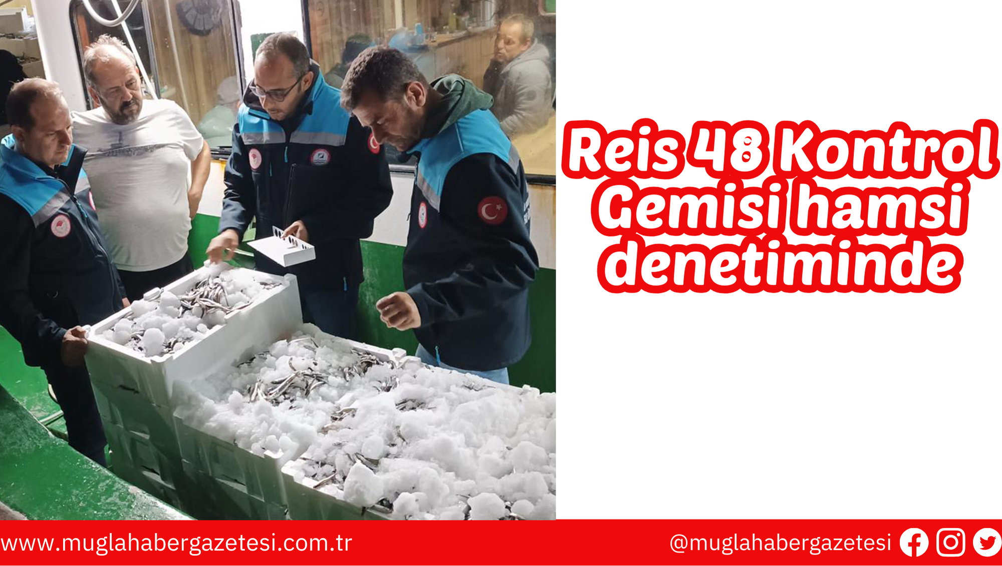 Reis 48 Kontrol Gemisi hamsi denetiminde