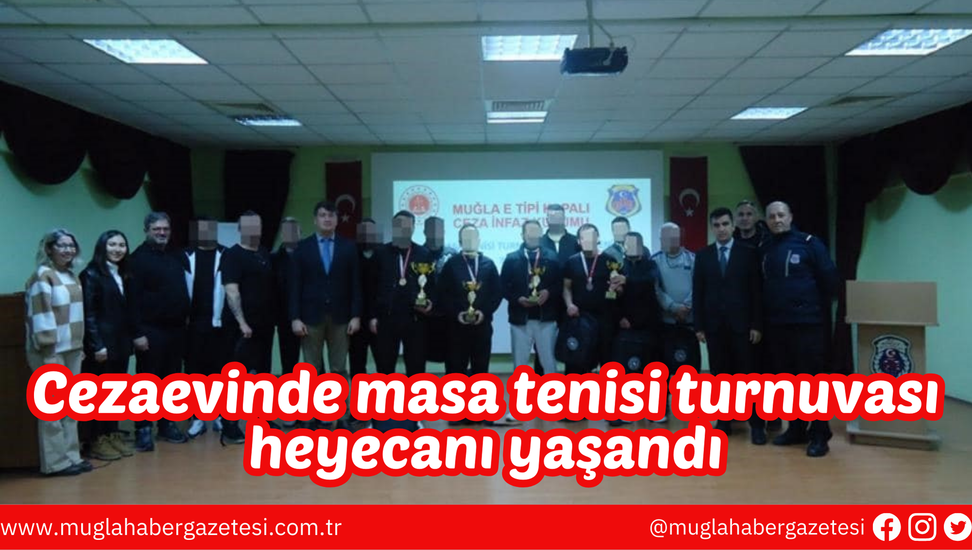 Cezaevinde masa tenisi turnuvası heyecanı yaşandı