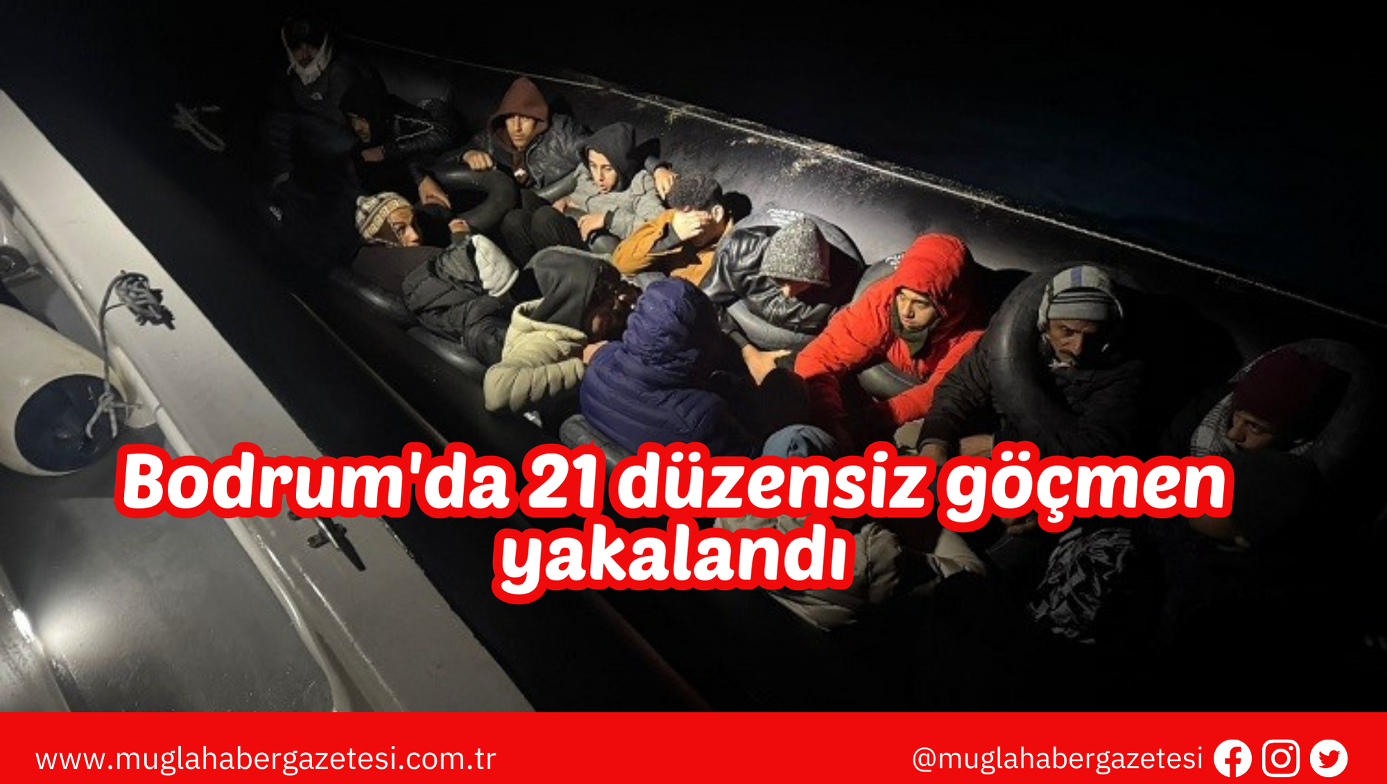 Bodrum'da 21 düzensiz göçmen yakalandı