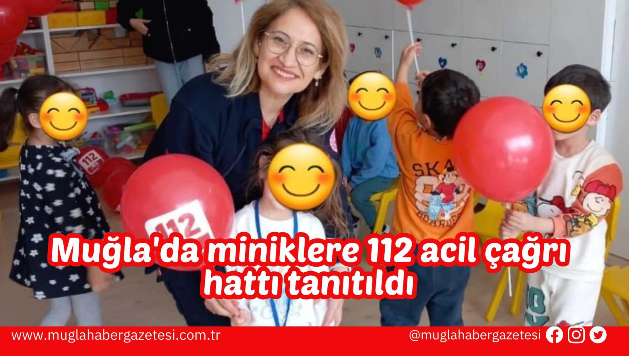 Muğla'da miniklere 112 acil çağrı hattı tanıtıldı