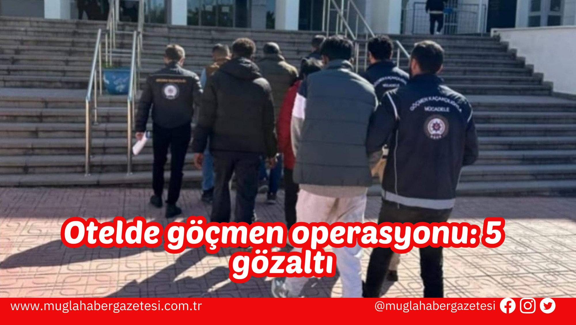 Otelde göçmen operasyonu: 5 gözaltı