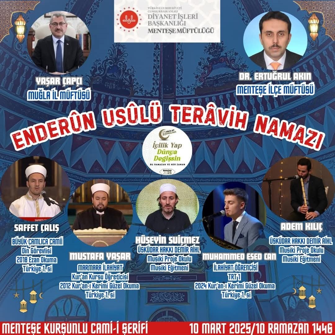 Muğla'da hafızlar eşliğinde Enderun usulü teravih namazı kılınacak