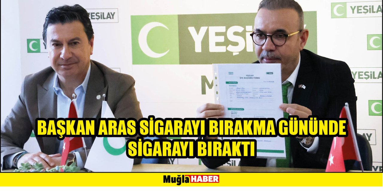 BAŞKAN ARAS SİGARAYI BIRAKMA GÜNÜNDE SİGARAYI BIRAKTI