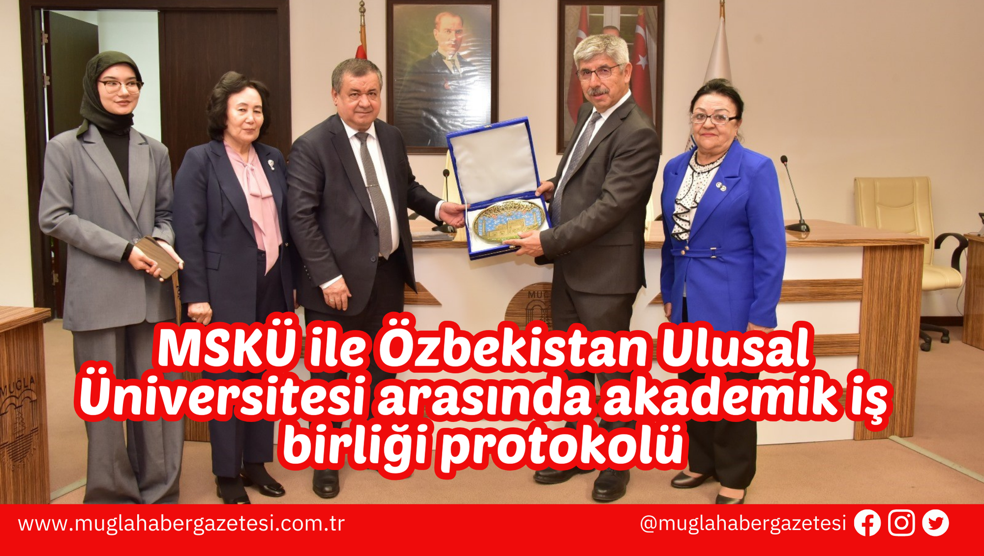 MSKÜ ile Özbekistan Ulusal Üniversitesi arasında akademik iş birliği protokolü
