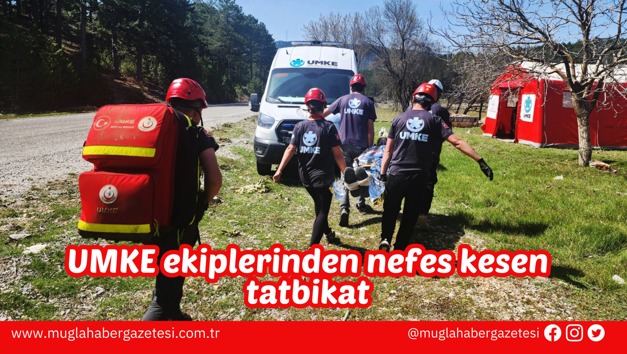 UMKE ekiplerinden nefes kesen tatbikat