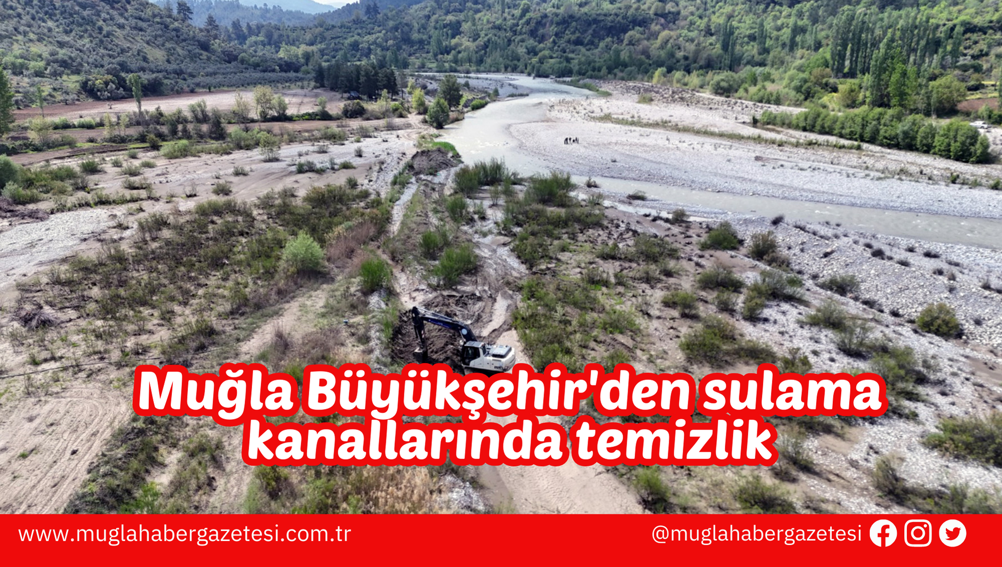 Muğla Büyükşehir'den sulama kanallarında temizlik