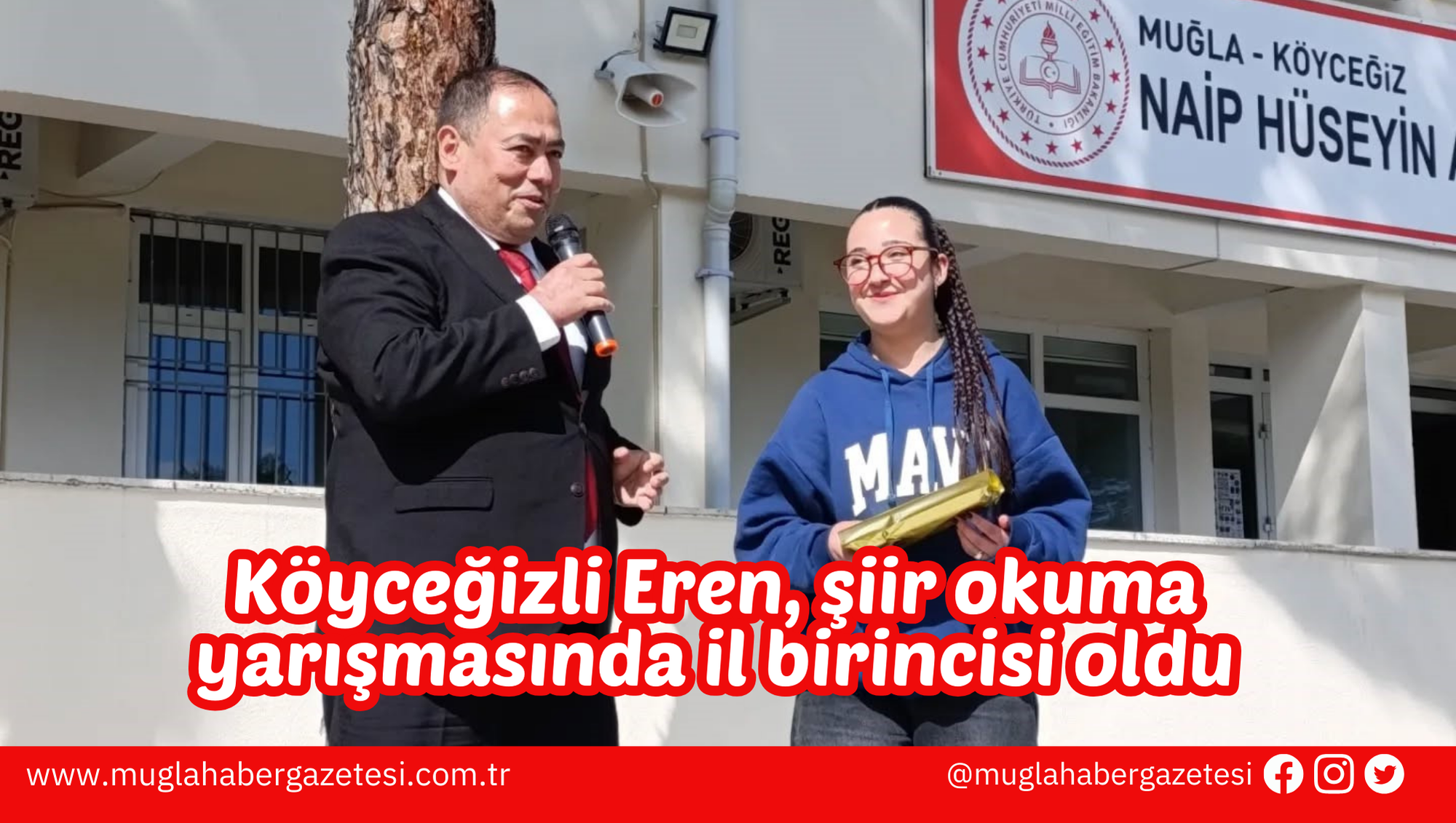 Köyceğizli Eren, şiir okuma yarışmasında il birincisi oldu