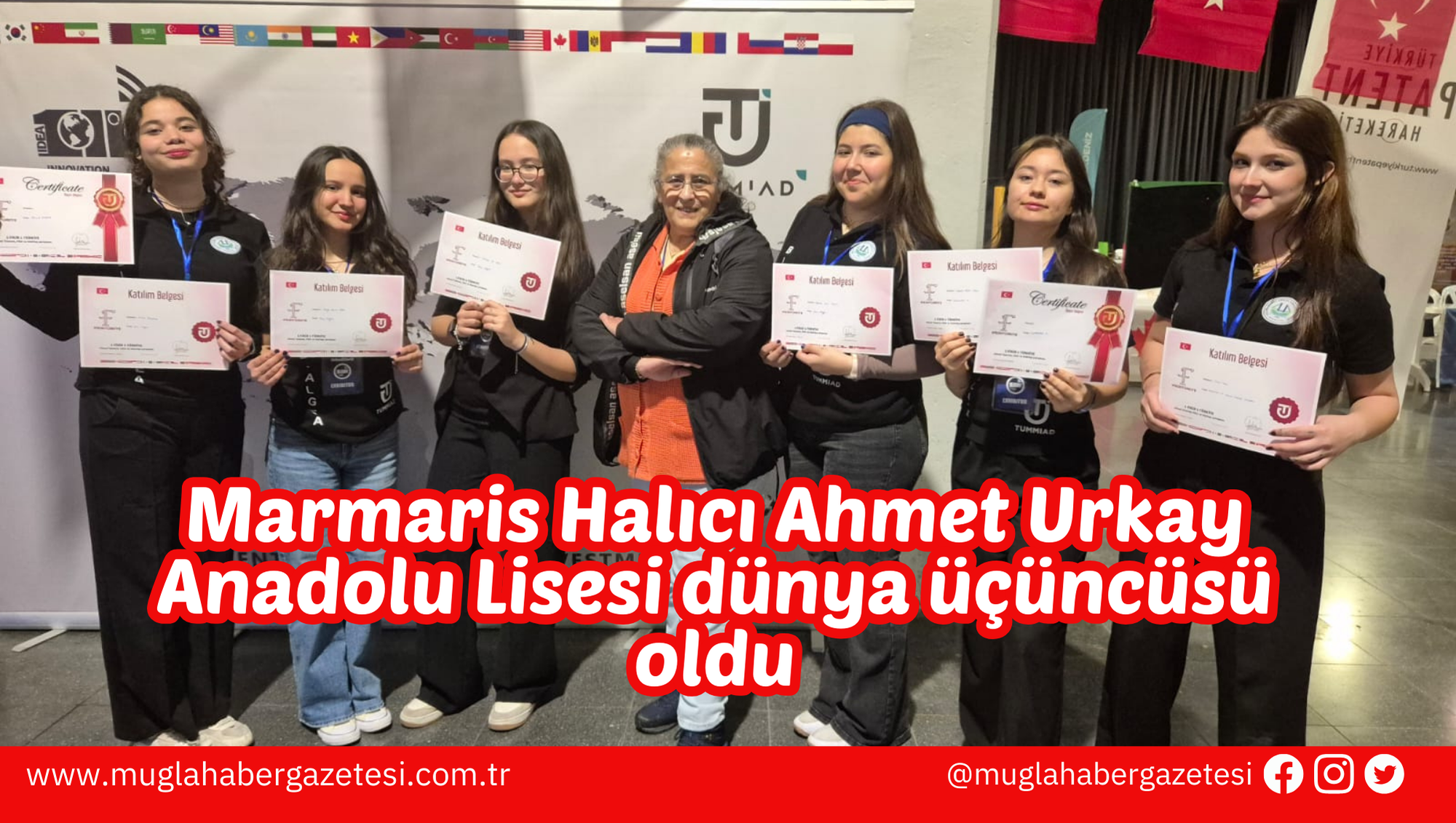 Marmaris Halıcı Ahmet Urkay Anadolu Lisesi dünya üçüncüsü oldu