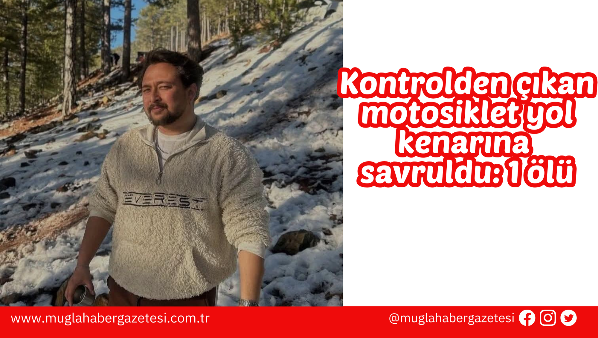 Kontrolden çıkan motosiklet yol kenarına savruldu: 1 ölü