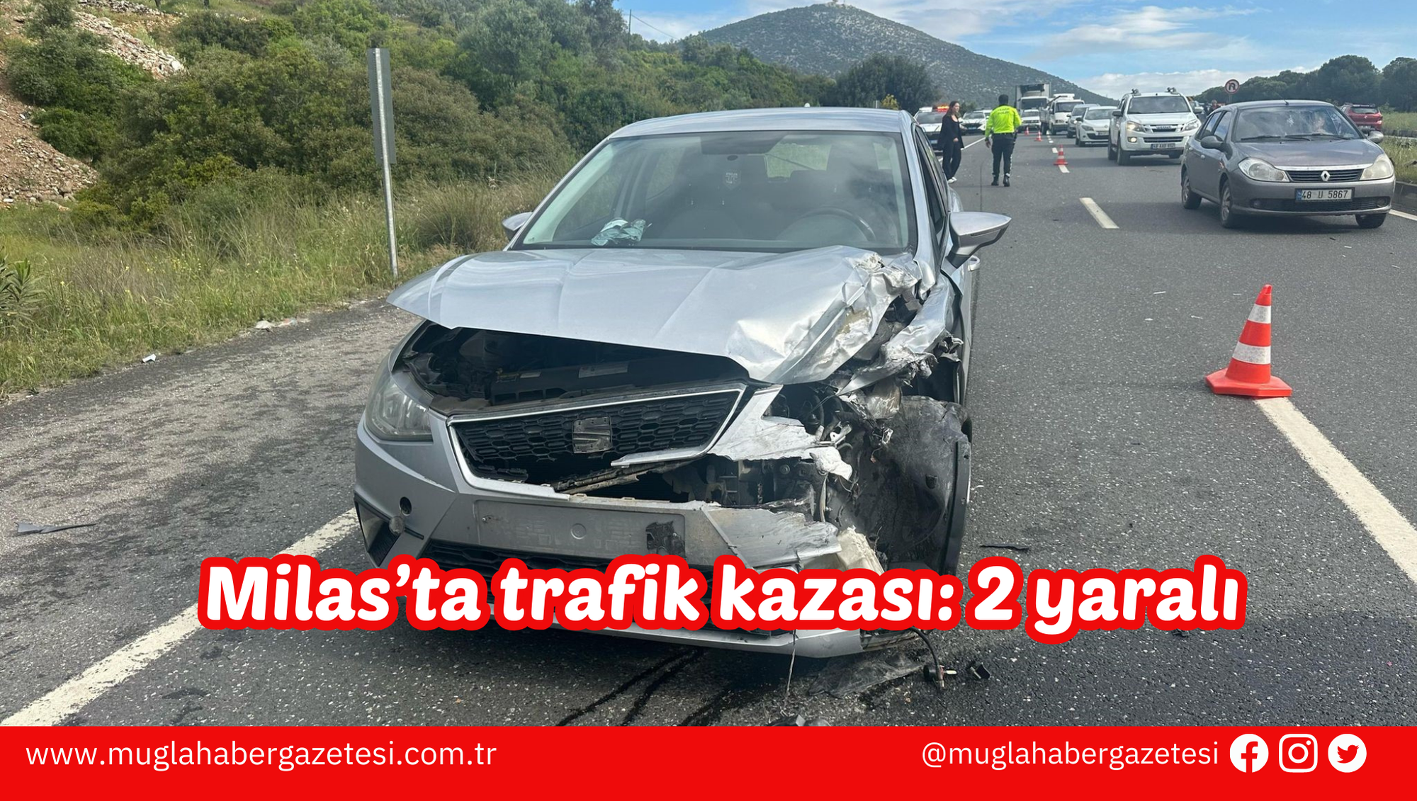 Milas’ta trafik kazası: 2 yaralı