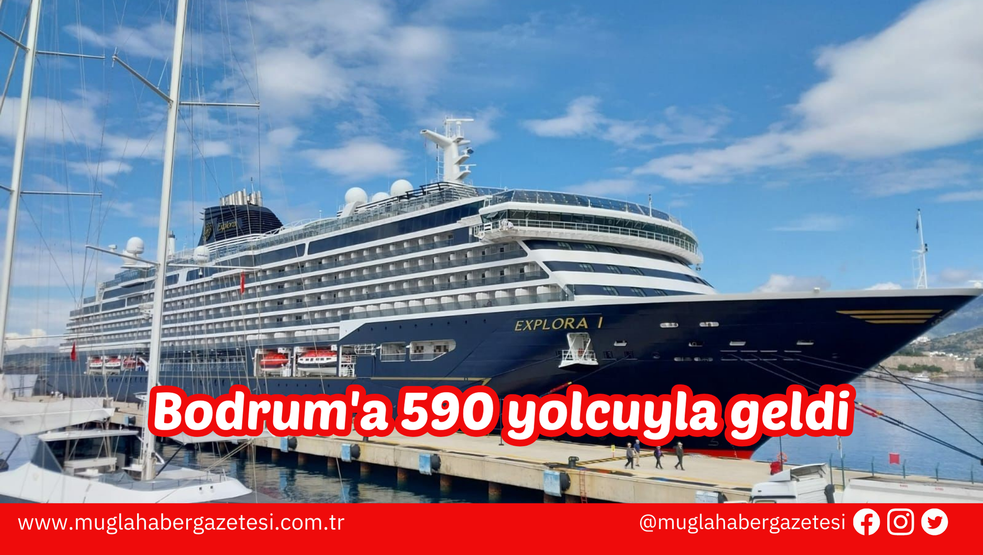 Bodrum'a 590 yolcuyla geldi