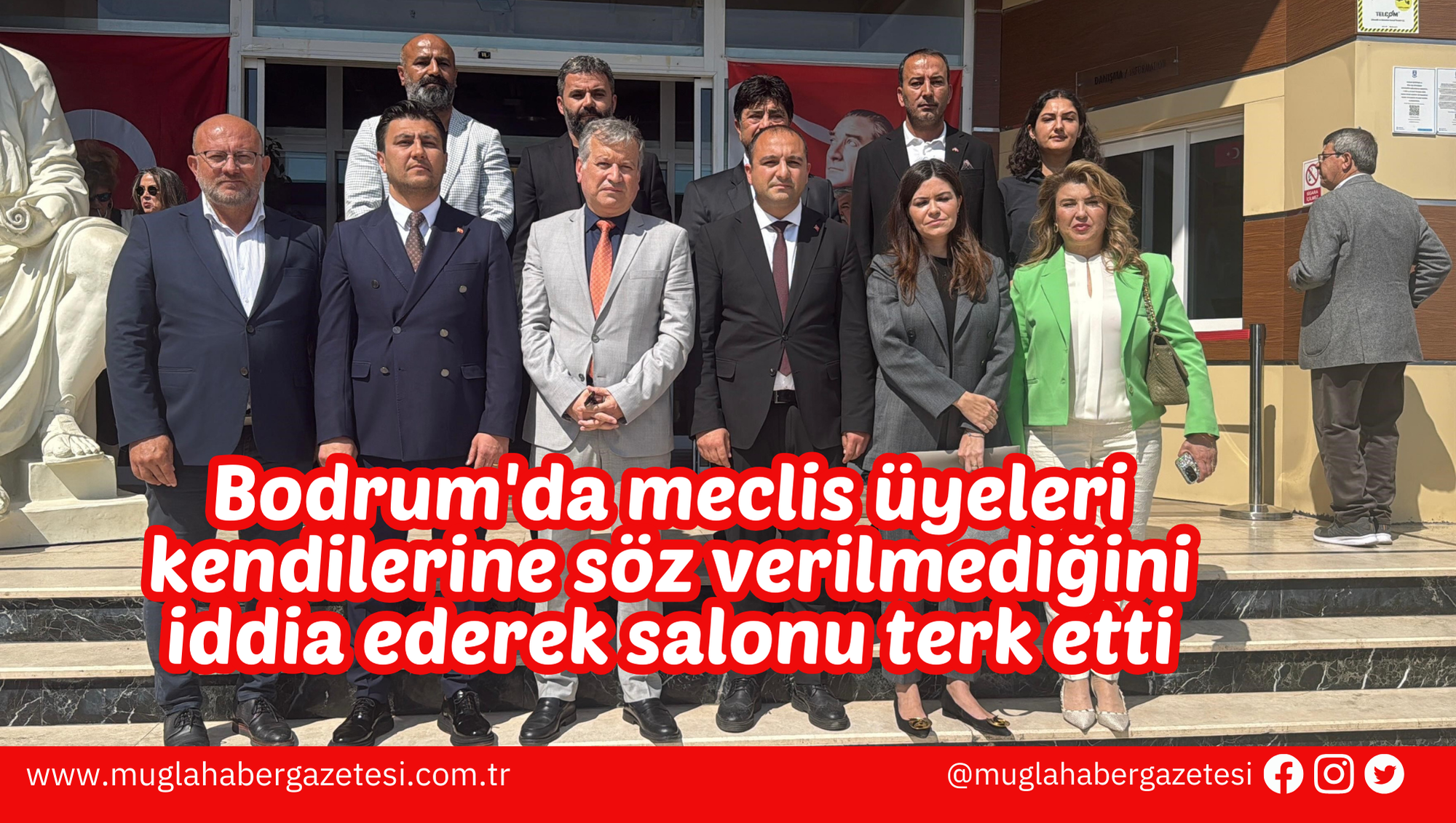 Bodrum'da meclis üyeleri kendilerine söz verilmediğini iddia ederek salonu terk etti