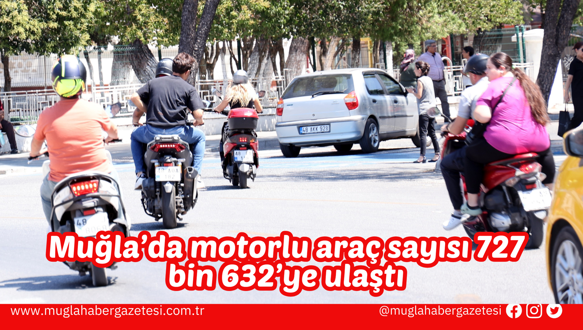 Muğla’da motorlu araç sayısı 727 bin 632’ye ulaştı