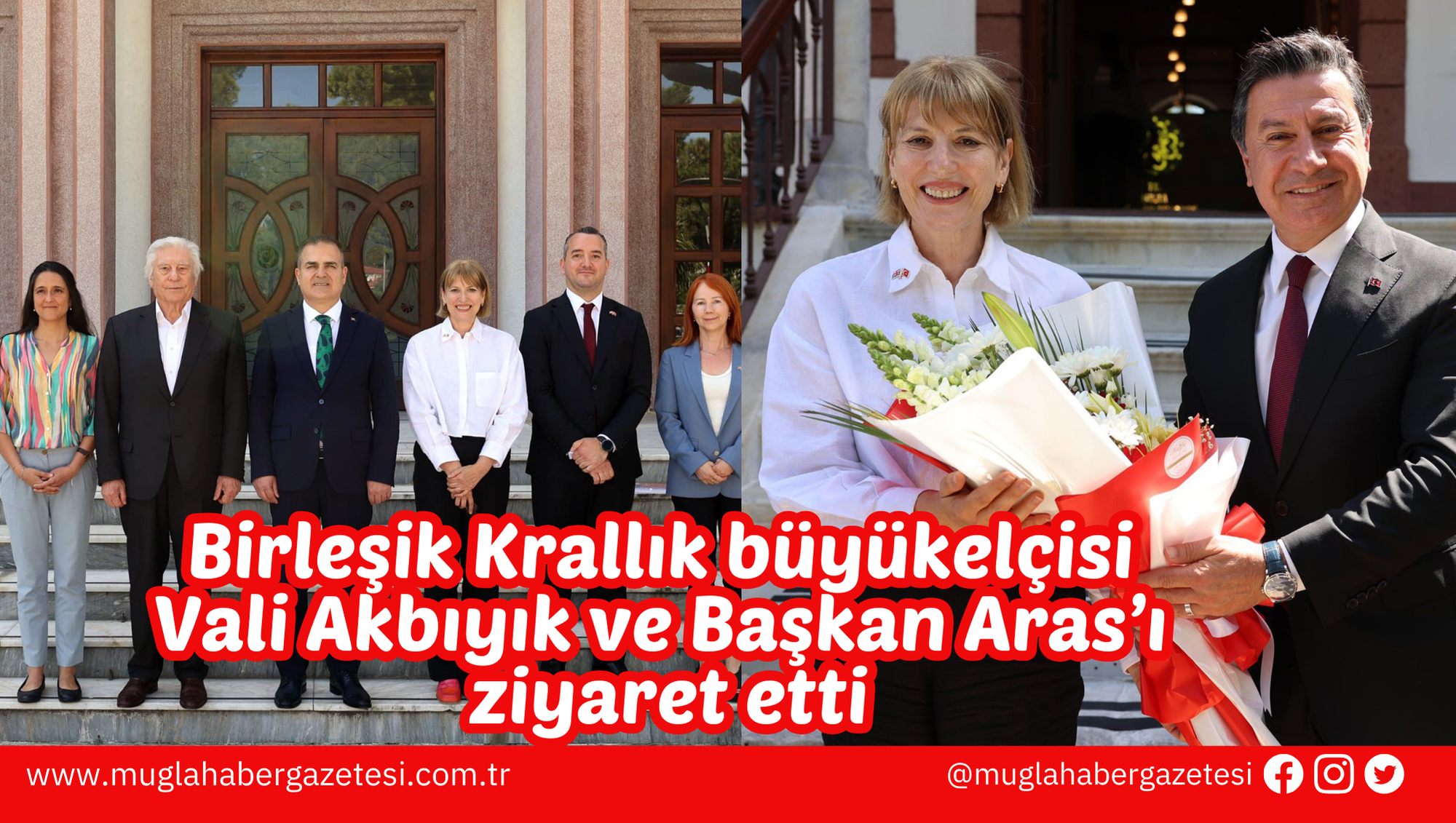 Birleşik Krallık büyükelçisi Vali Akbıyık ve Başkan Aras’ı ziyaret etti