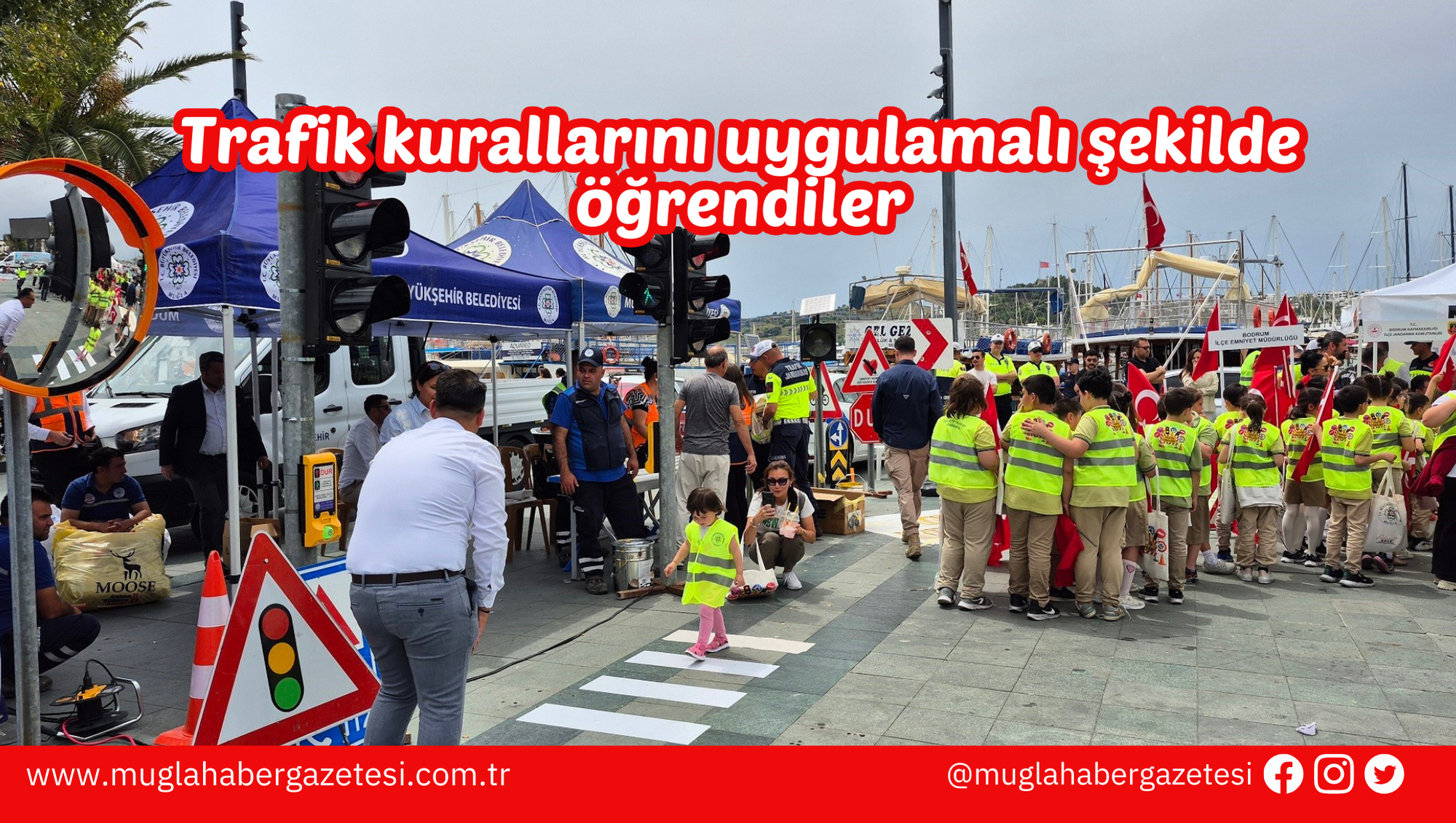 Trafik kurallarını uygulamalı şekilde öğrendiler