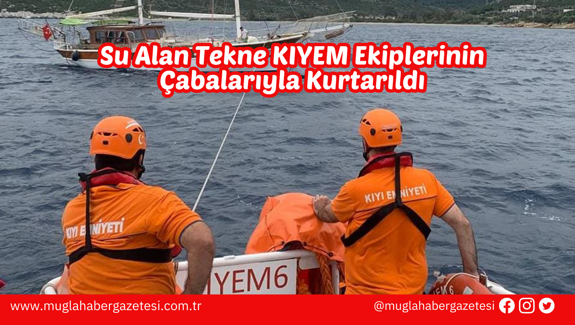 Su Alan Tekne KIYEM Ekiplerinin Çabalarıyla Kurtarıldı