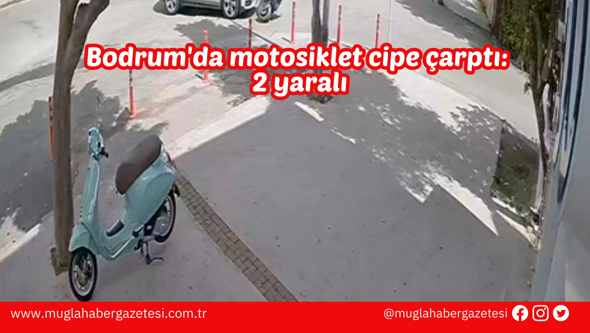 Bodrum'da motosiklet cipe çarptı: 2 yaralı