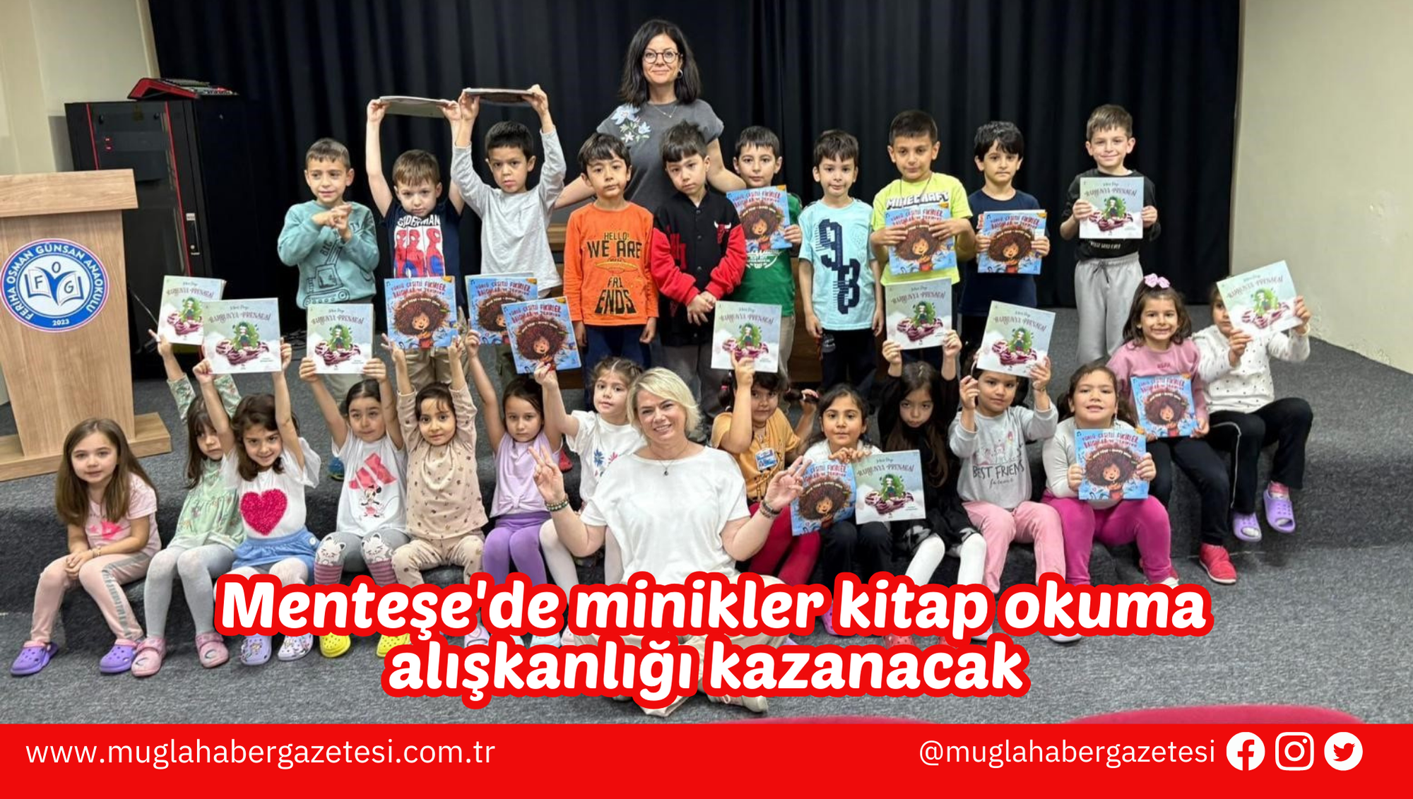 Menteşe'de minikler kitap okuma alışkanlığı kazanacak