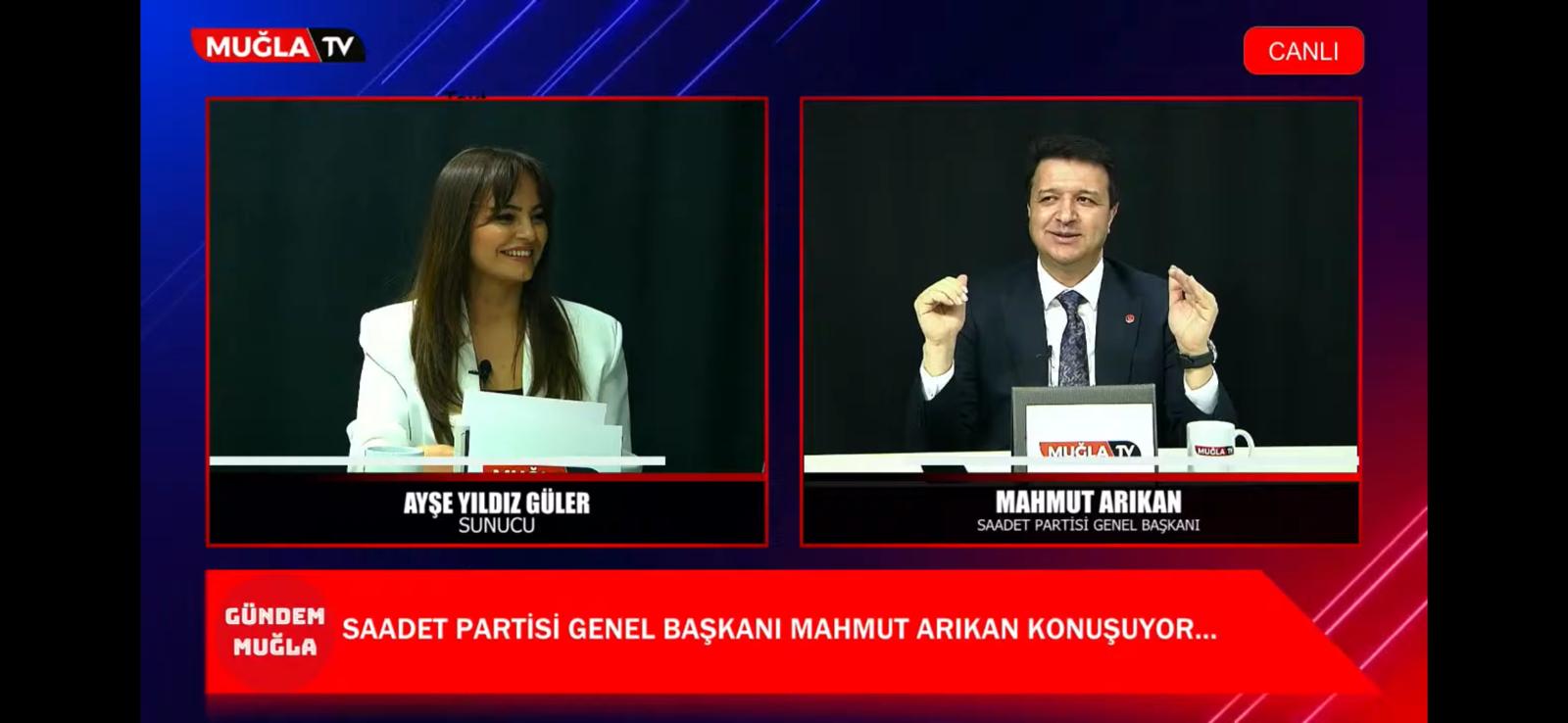 Mahmut Arıkan Muğla TV’de: ‘Kutuplaşmaya Karşı İnsan Merkezli Siyaset'