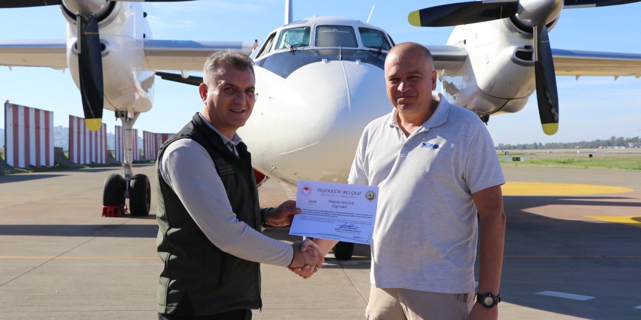 Yangın söndürme hava araçları ekiplerine teşekkür