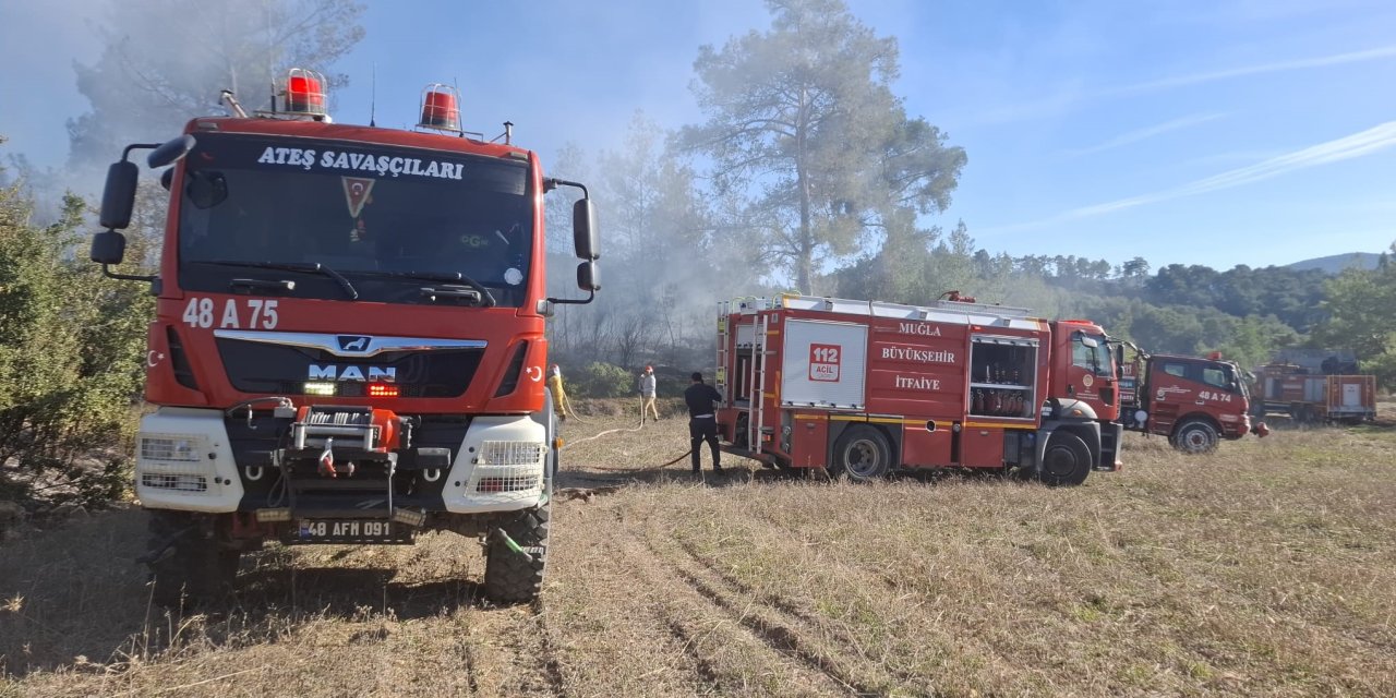 YATAĞAN’DAKİ İKİ AYRI ARAZİ YANGINI BÜYÜMEDEN SÖNDÜRÜLDÜ