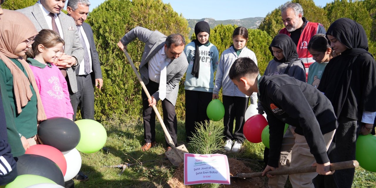 GAZZE'DEKİ ÇOCUKLARIN HATIRASINA MUĞLA'DA ANLAMLI FİDAN DİKİMİ PROGRAMI