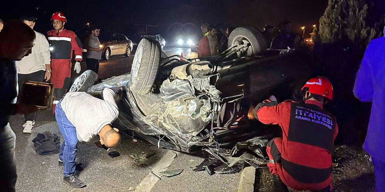 TAKLA ATAN ARAÇTA SÜRÜCÜ HAFİF YARALANDI