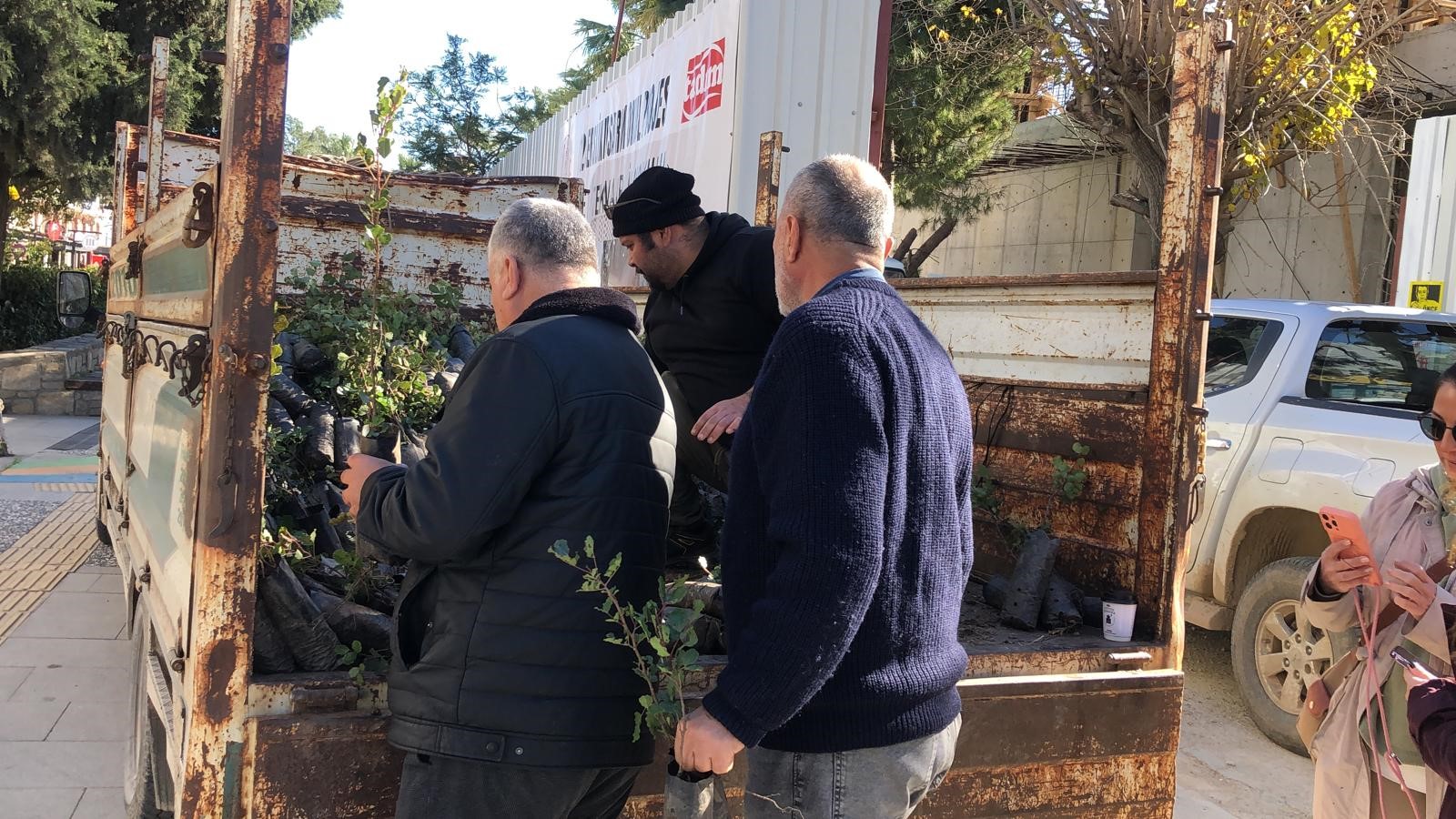 Mahalle muhtarından Datça’ya 2 bin harnup fidanı