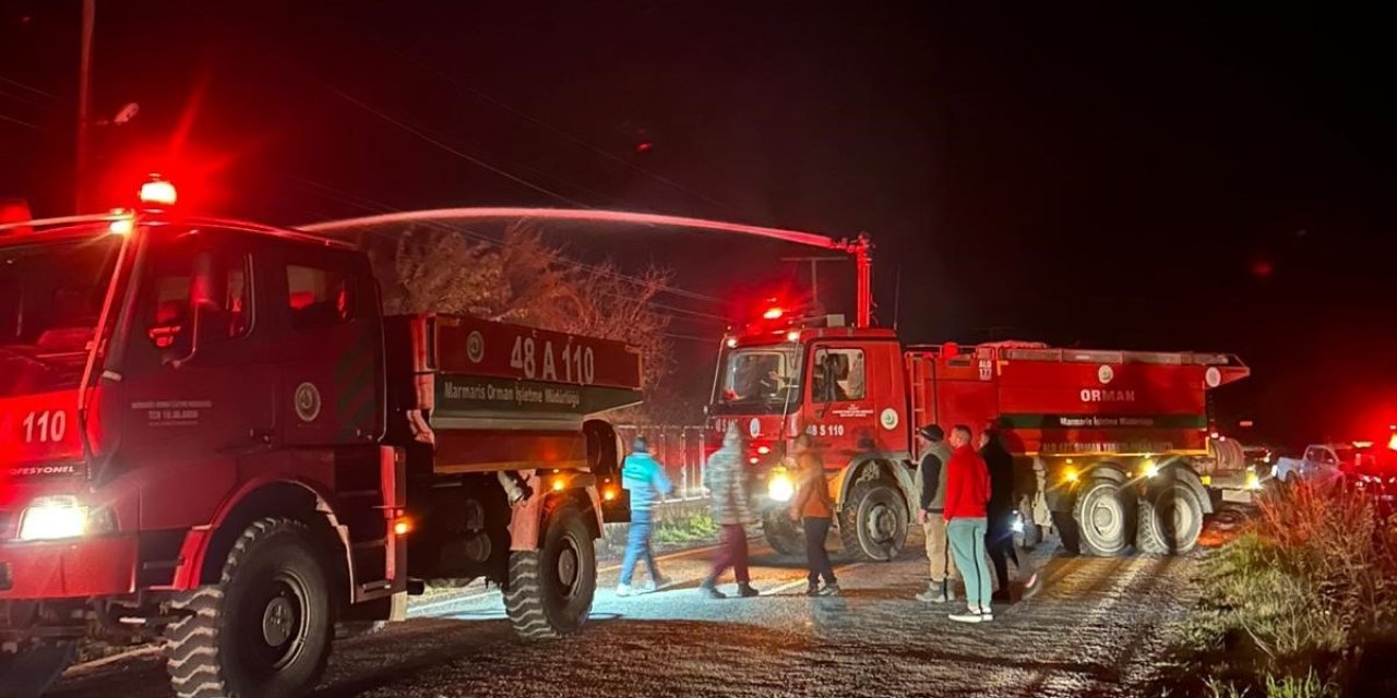 Fırtına elektrik tellerini kopardı, çıkan yangın büyümeden söndürüldü
