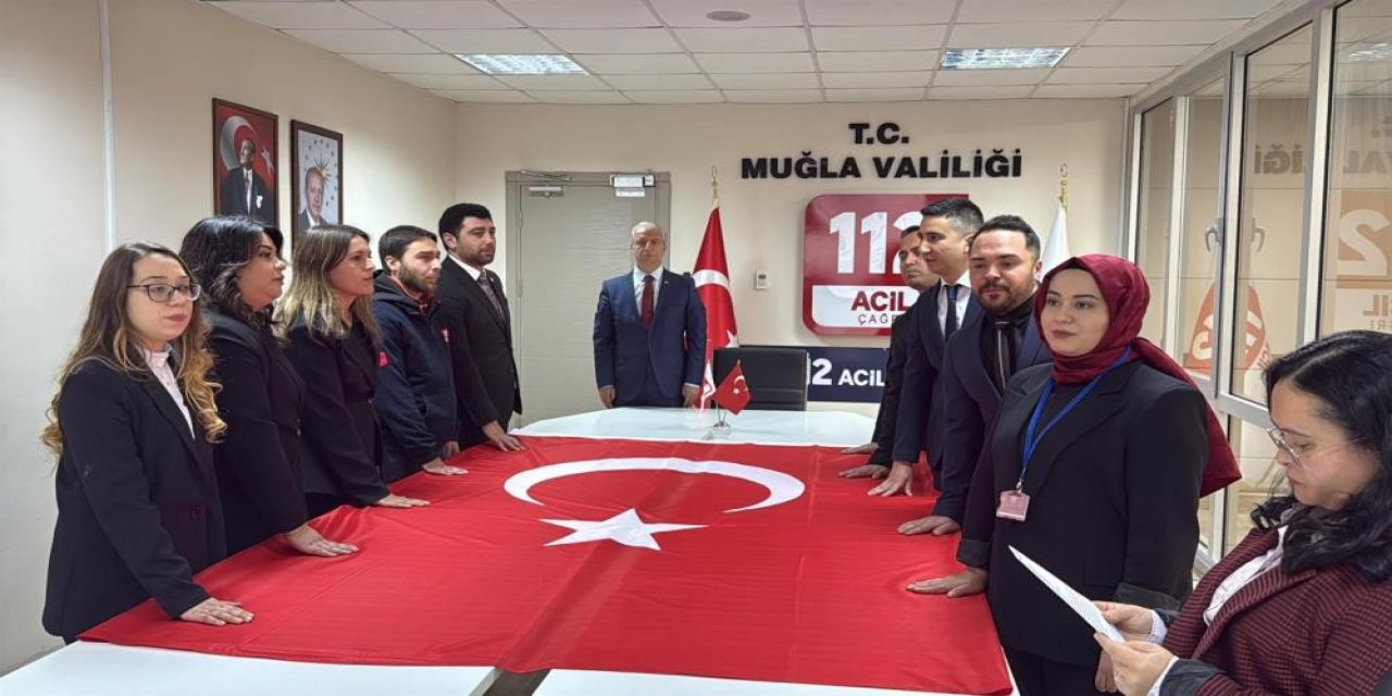 Muğla 112 Acil Çağrı Merkezi'nde yemin heyecanı