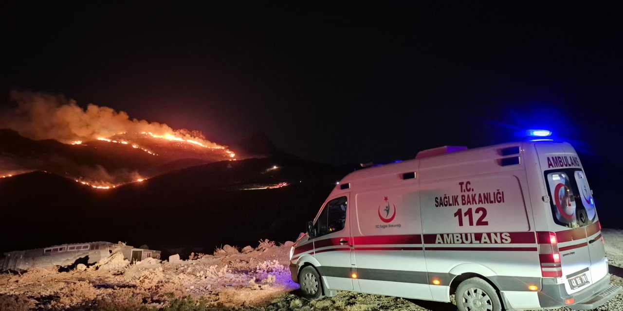 BODRUM'DA YANGIN KONTROL ALTINA ALINDI