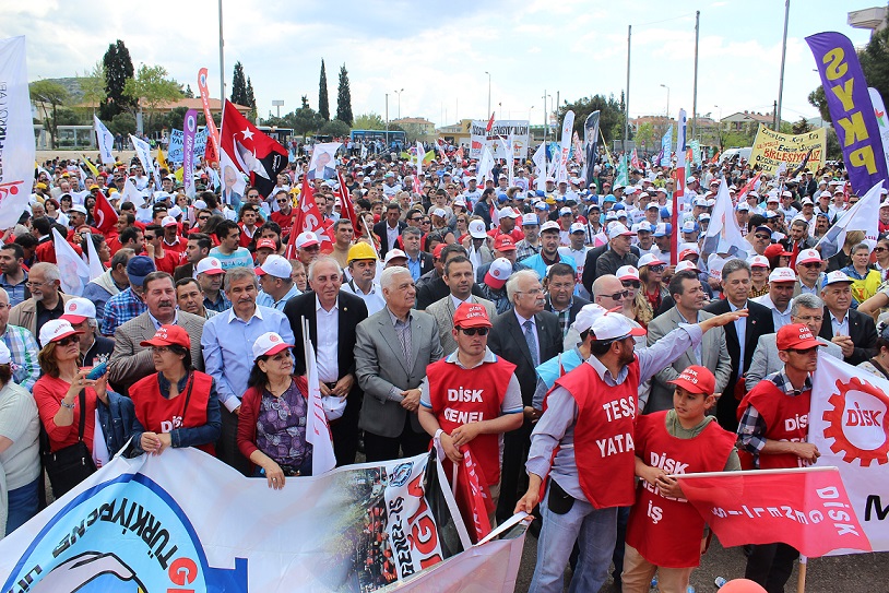 İşçilerin bayramı kutlandı