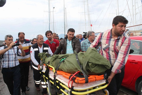 Vurulan Türk gemisi Fethiye’de