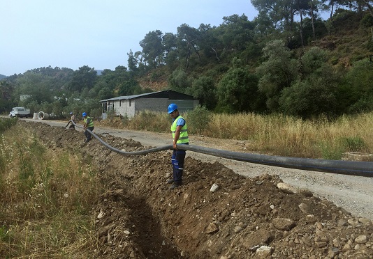 Fethiye’ye 3 Bin 200 m. içme suyu hattı döşendi