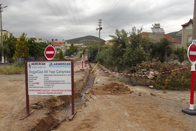 Doğalgaz çalışmaları durdu