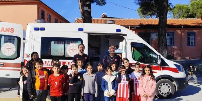 YATAĞAN'DA ÖĞRENCİLERE ACİL SAĞLIK HİZMETLERİ TANITILDI