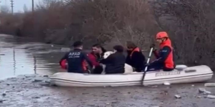 DERE YATAĞINDA MAHSUR KALAN 5 KİŞİ KURTARILDI